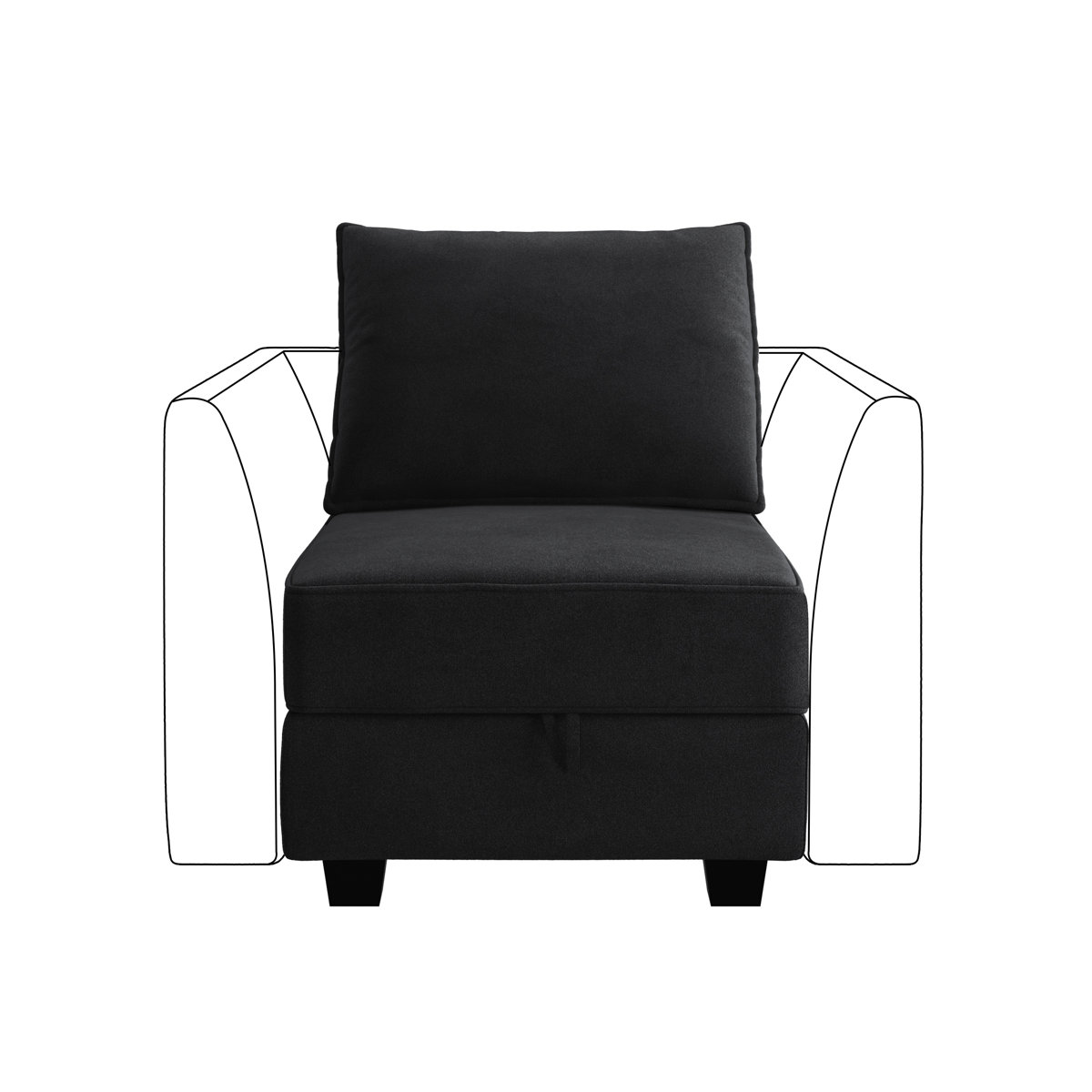 Pashko Velvet Slipper Chair